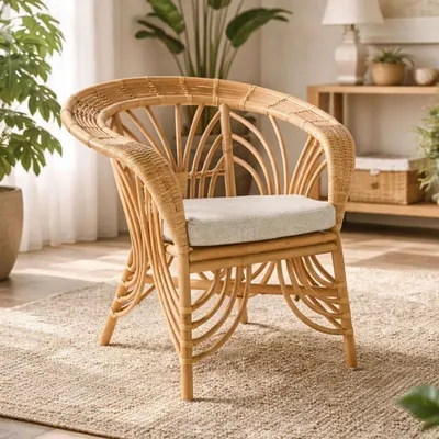 Armchairs - SHANGHAI rattan armchair - KOK MAISON