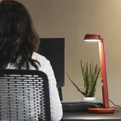 Objets design - Lampe Polux - Rouge sombre & Corail - LUMINAIRES POLUX