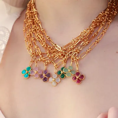 Bijoux - Collier Nomade Poésia Trèfle - NILAÏ PARIS