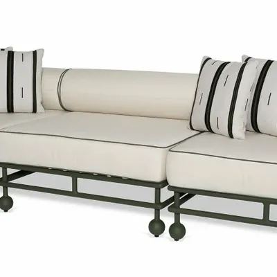 Lawn sofas   - Three seater sofa - FJAKA FURNITURE
