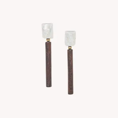 Jewelry - Post earrings with roblès dangle - Okawa - NATURE BIJOUX