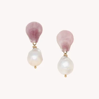 Jewelry - Post earrings with baroque FWP - Spiaggia Rosa - NATURE BIJOUX