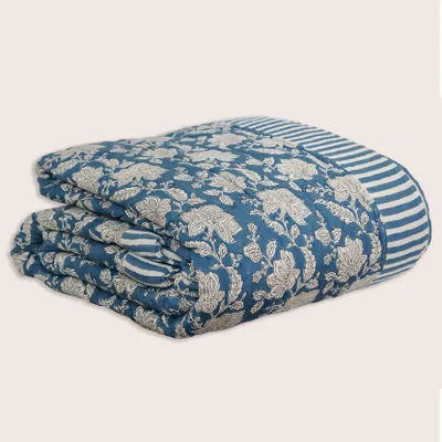 Linge de lit - Couvre-lit matelassé RANG Light Blue - JAMINI BY USHA BORA