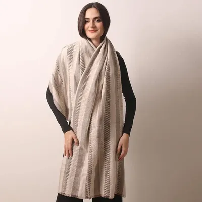 Scarves - Cashmere Basketweave Scarf - PASHMA