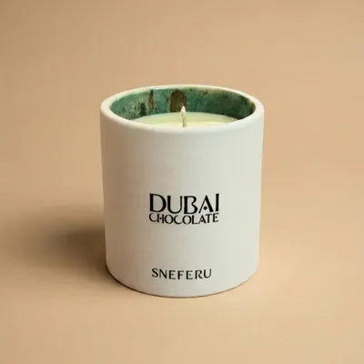 Candles - Dubai Chocolate Scented Candle 200g - SNEFERU