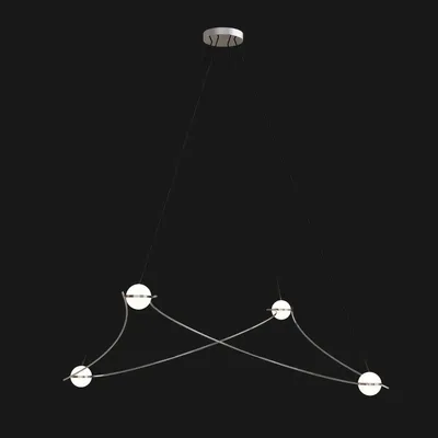 Hanging lights - Kosmos 4L - stainless steel glass sphere LED pendant lamp - MOSS OBJECTS