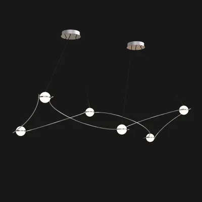 Hanging lights - Sculptural Globe Light – Stainless Steel & Glass – Kosmos 6S - MOSS OBJECTS