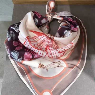 Foulards et écharpes - foulard en satin , Création et impression françaises - KOUNTHEA RETH