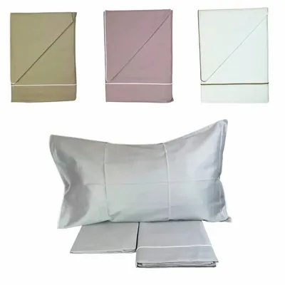 Bed linens - FLORENCE SUITE SATIN 300 TC - DOUBLE BED SHEET SET - CLOE HOME