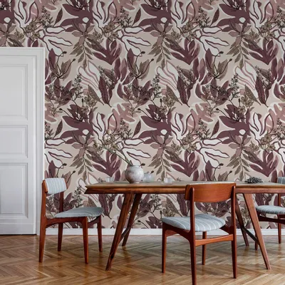 Tapestries - Panoramic wallpaper Aquatic Flowers - LE PAPIERS DE NINON