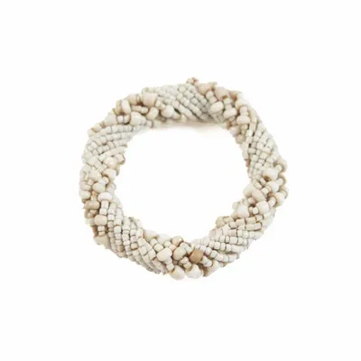 Objets de décoration - Le Rond De Serviette Beaded - Blanc - BAZAR BIZAR LIVING