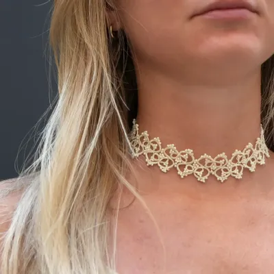 Jewelry - CHOKER CHOKER NECKLACE, LACE, HANDMADE - KARAWAN AUTHENTIC