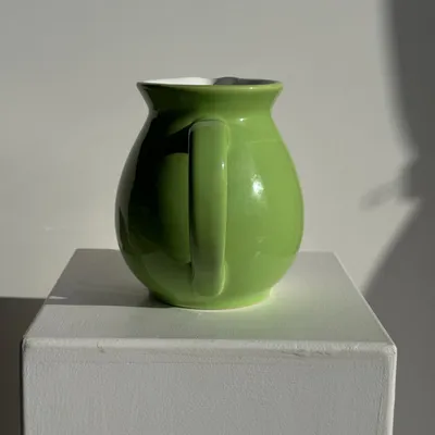 Carafes - 90s white and green ceramic carafe H17 D11 - OFFICE OBJETS