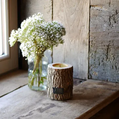 Candlesticks and candle holders - ROCKY Original (coniferous oil) - WOOD MOOD