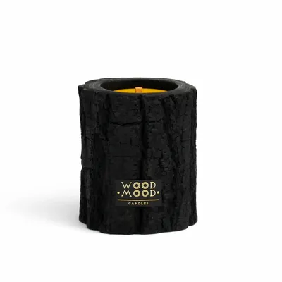 Bougeoirs et photophores  - VOLCANO Original (huile de menthe crépue) - WOOD MOOD | :DODOMOOM