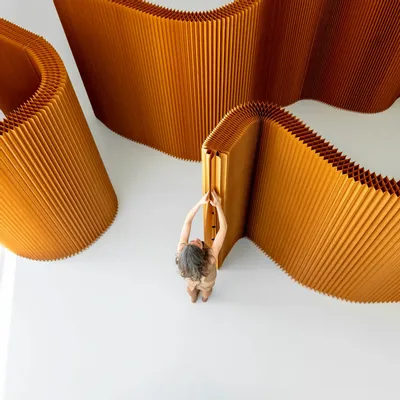 Office design and planning - paper softwall | flexible freestanding partition - MOLO