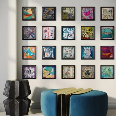 Paintings - Wow - World of Wonder Framed Silk Scarves - UN POCO