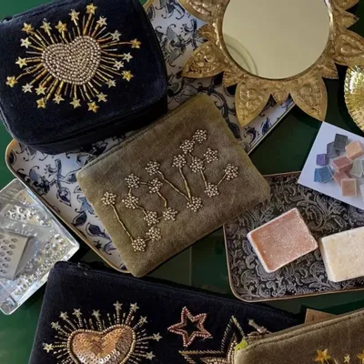 Clutches - Hand embroidered velvet pouches and boxes - MAISON LILO