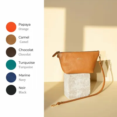 Clutches - Camille full grain cowhide leather case - 20 x 15 x 5 cm - ATELIER BALTUS