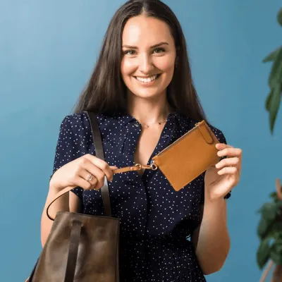 Leather goods - Jade mini pouch in full grain cowhide leather - 10 x 7 cm - ATELIER BALTUS