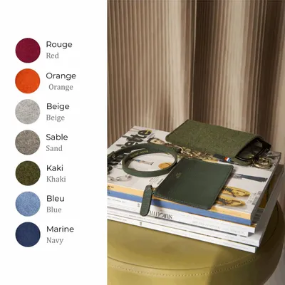 Glasses - Isaure post-consumer recycled felt eyeglass case 17 x 8 cm - ATELIER BALTUS