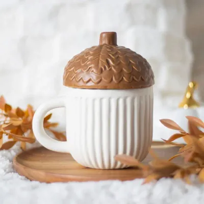 Mugs - Autumn Acorn Shaped Mug - SOMETHING DIFFERENT WHOLESALE