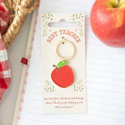 Decorative objects - Best Teacher Apple Keyring - SOMETHING DIFFERENT WHOLESALE
