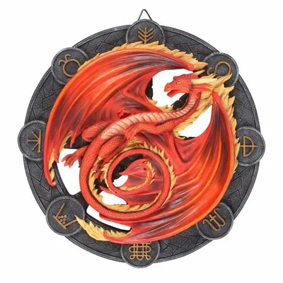Panels - Beltane Dragon Resin Wall Plaque by Anne Stokes - SOMETHING DIFFERENT WHOLESALE