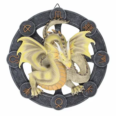 Panels - Mabon Dragon Resin Wall Plaque by Anne Stokes - SOMETHING DIFFERENT WHOLESALE