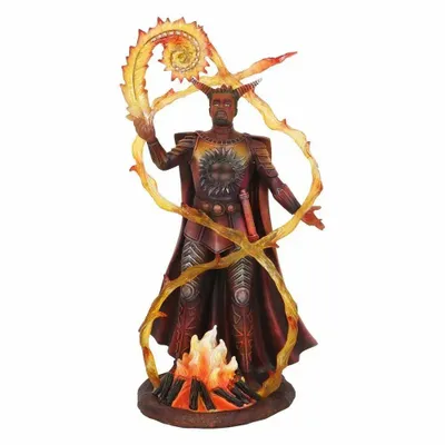 Ornaments - Fire Elemental Wizard Figurine by Anne Stokes - SOMETHING DIFFERENT WHOLESALE