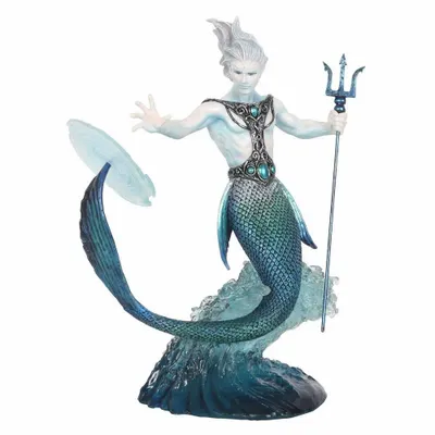 Ornaments - Water Elemental Wizard Figurine by Anne Stokes - SOMETHING DIFFERENT WHOLESALE