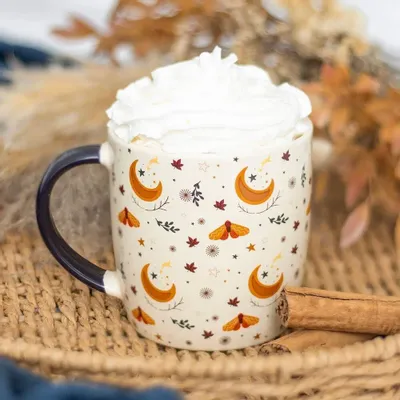 Mugs - Autumn Magic Harvest Moon Print Mug - SOMETHING DIFFERENT WHOLESALE