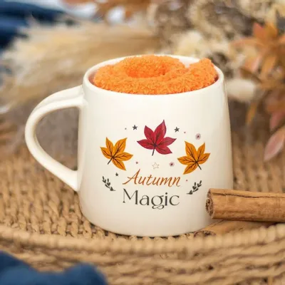 Tasses et mugs - Ensemble tasse et chaussettes « Magie d'automne » - SOMETHING DIFFERENT WHOLESALE