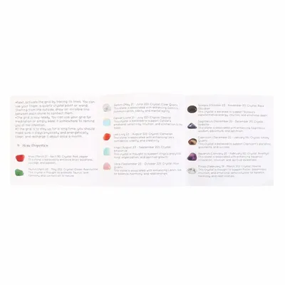 Decorative objects - Astrology Wheel Crystal Grid Set - SOMETHING DIFFERENT WHOLESALE