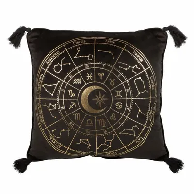 Coussins - Coussin carré noir pour roue astrologique de 35 cm - SOMETHING DIFFERENT WHOLESALE