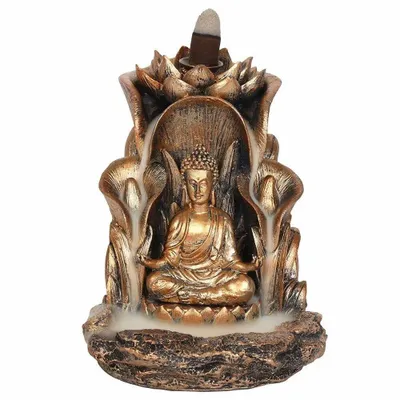 Senteurs - Brûleur d'encens à reflux Bouddha en bronze - SOMETHING DIFFERENT WHOLESALE