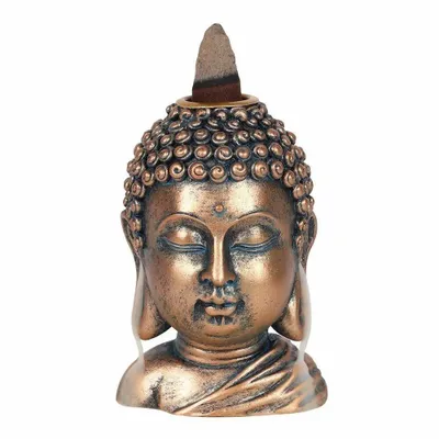 Senteurs - Brûleur d'encens à reflux en forme de tête de Bouddha en bronze - SOMETHING DIFFERENT WHOLESALE