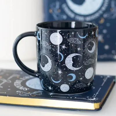 Mugs - Blue Moon Print Mug - SOMETHING DIFFERENT WHOLESALE