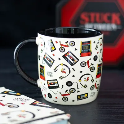 Mugs - Retro 80s Print Mug - SOMETHING DIFFERENT WHOLESALE