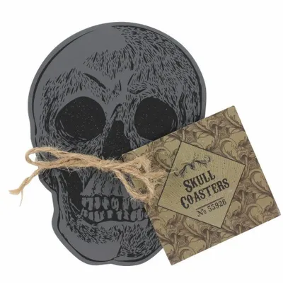 Placemats - Set Of 4 Skull Coasters - SOMETHING DIFFERENT WHOLESALE