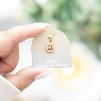 Jewelry - Libra Gold Tone Zodiac Sign Charm - SOMETHING DIFFERENT WHOLESALE