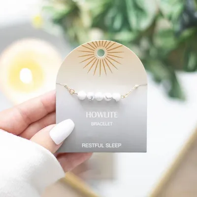 Bijoux - Bracelet à chaîne en perles de cristal howlite - SOMETHING DIFFERENT WHOLESALE