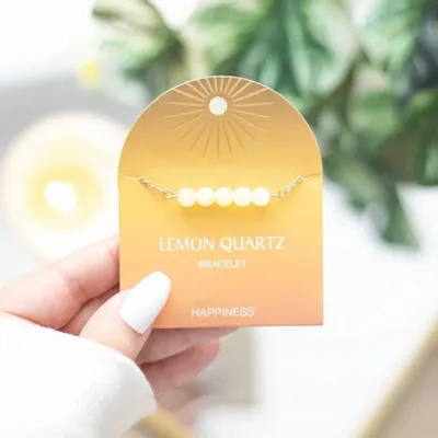 Bijoux - Bracelet à chaîne en cristal de quartz citron - SOMETHING DIFFERENT WHOLESALE