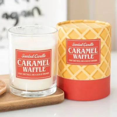 Candles - Caramel Waffle Scented Candle - SOMETHING DIFFERENT WHOLESALE