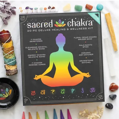 Decorative objects - Sacred Chakra Deluxe Healing and Wellness Kit - SOMETHING DIFFERENT WHOLESALE
