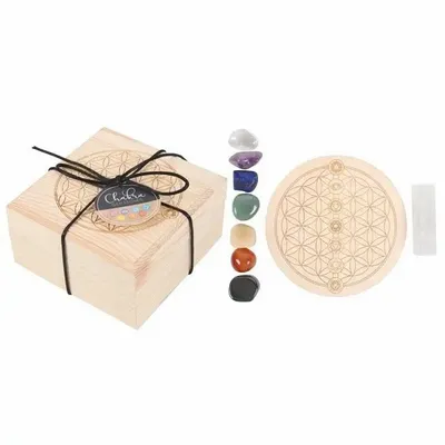 Objets de décoration - Coffret cadeau Grille de cristaux des chakras - SOMETHING DIFFERENT WHOLESALE