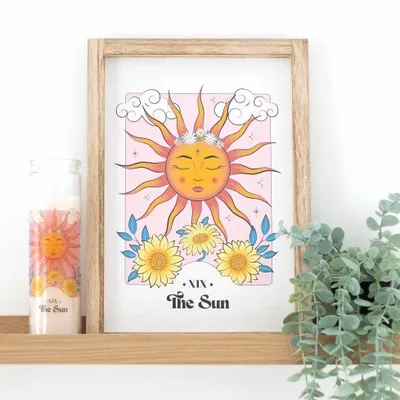 Objets de décoration - Impression murale encadrée Le Soleil Céleste - SOMETHING DIFFERENT WHOLESALE
