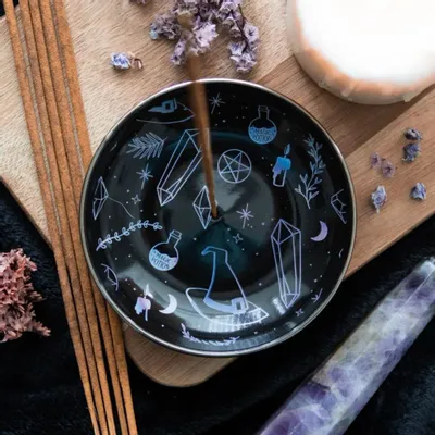 Scents - Crystal Witch Incense Holder Plate - SOMETHING DIFFERENT WHOLESALE