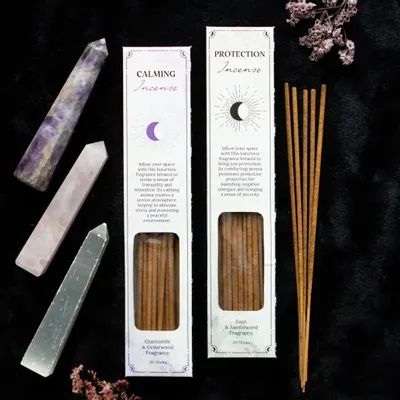 Home fragrances - Set of 2 Calming & Protection Incense Stick Sets - SOMETHING DIFFERENT WHOLESALE