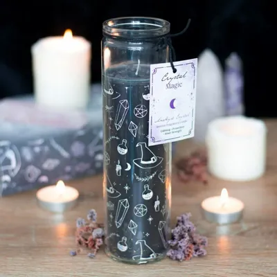 Bougies - Bougie tube au jasmin et aux éclats d'améthyste Crystal Witch - SOMETHING DIFFERENT WHOLESALE